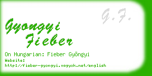gyongyi fieber business card
